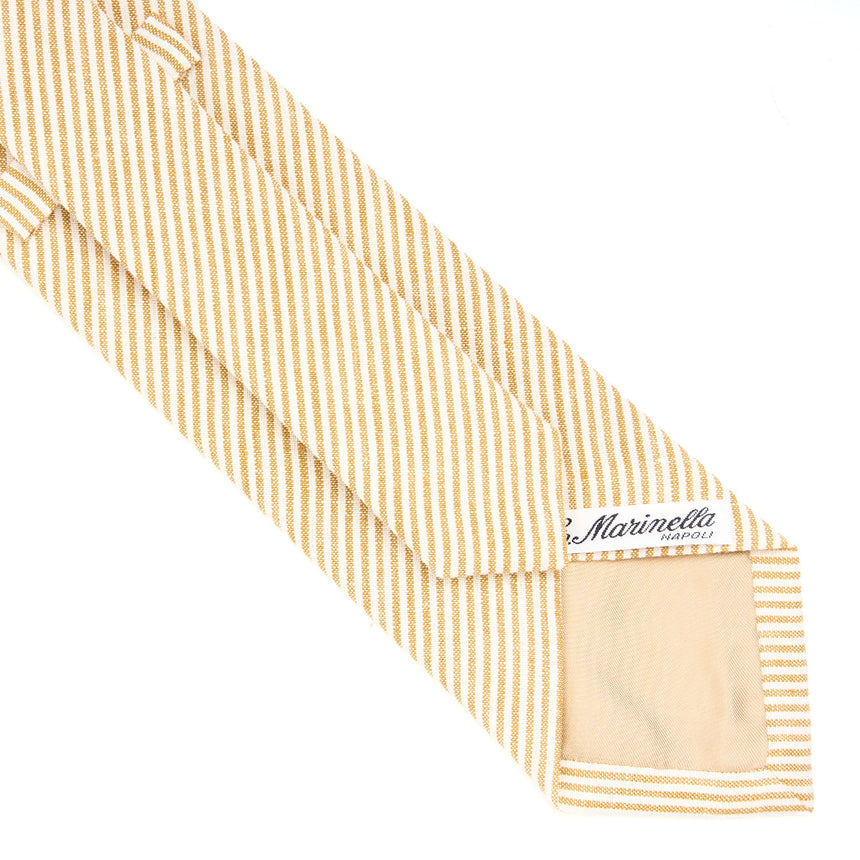 YELLOW SARTORIAL LINEN AND COTTON TIE