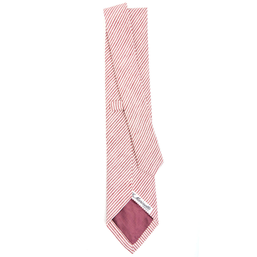 BURGUNDY SARTORIAL LINEN AND COTTON TIE