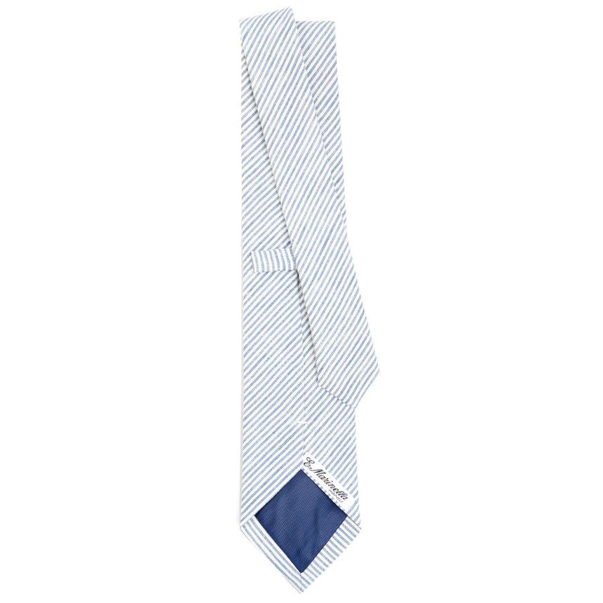 LIGHT BLUE SARTORIAL LINEN AND COTTON TIE