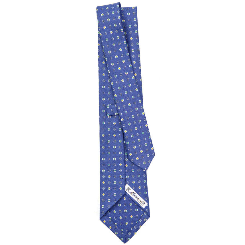CRAVATTA SARTORIALE IN LINO BLU