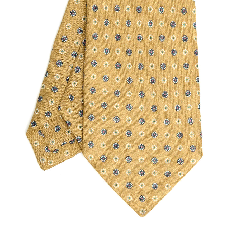 CRAVATTA SARTORIALE IN LINO BEIGE