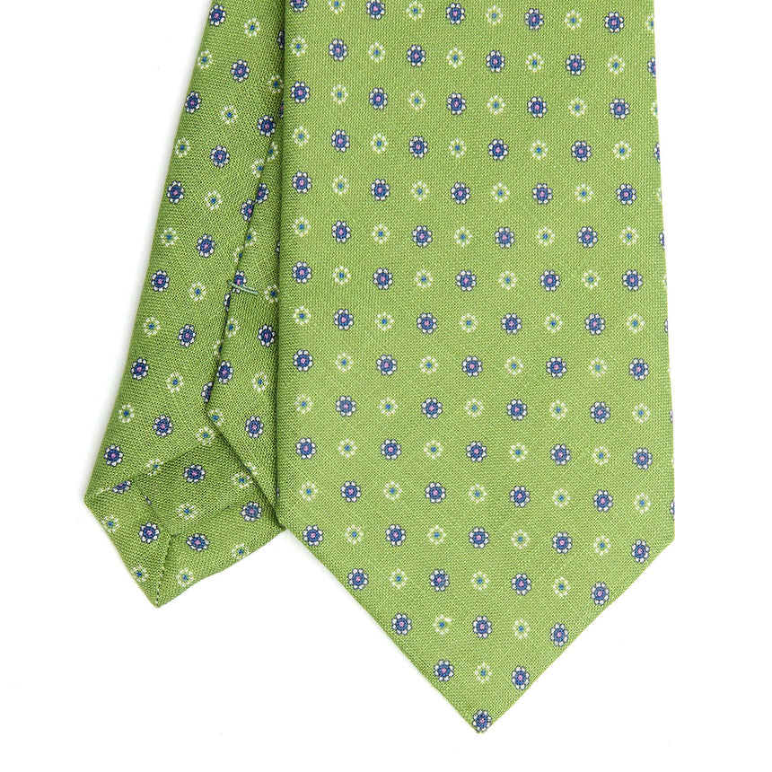 CRAVATTA SARTORIALE IN LINO VERDE