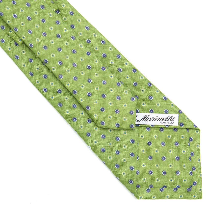 CRAVATTA SARTORIALE IN LINO VERDE