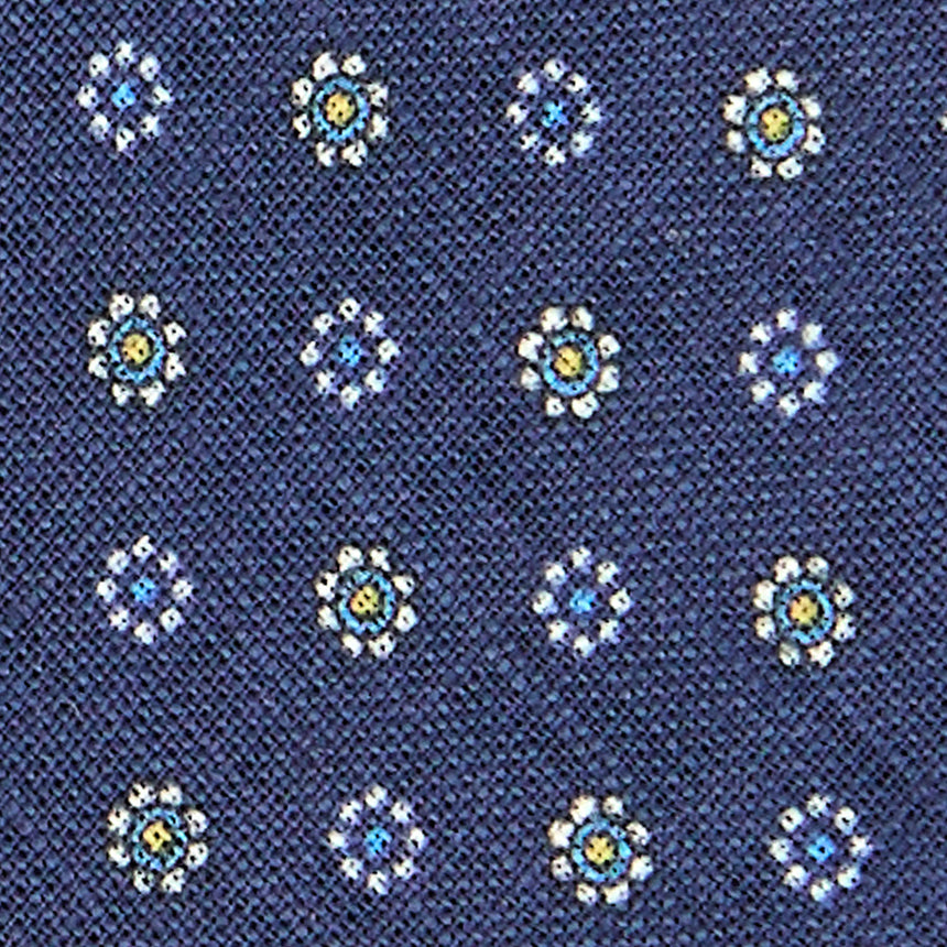CRAVATTA SARTORIALE IN LINO BLU