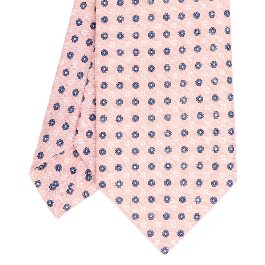 CRAVATTA SARTORIALE IN LINO ROSA