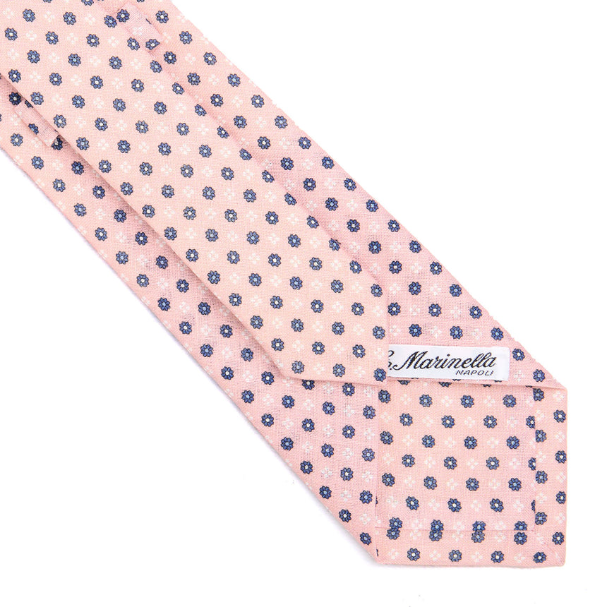 CRAVATTA SARTORIALE IN LINO ROSA