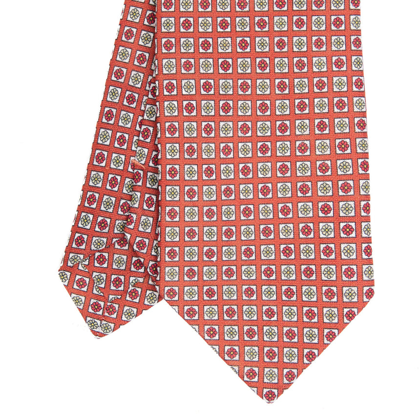 CRAVATTA SARTORIALE IN LINO ROSSA
