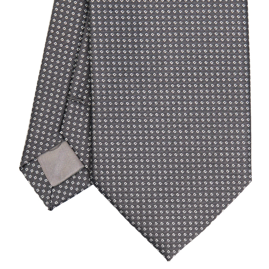 LIGHT GREY CEREMONIAL JACQUARD SILK TIE