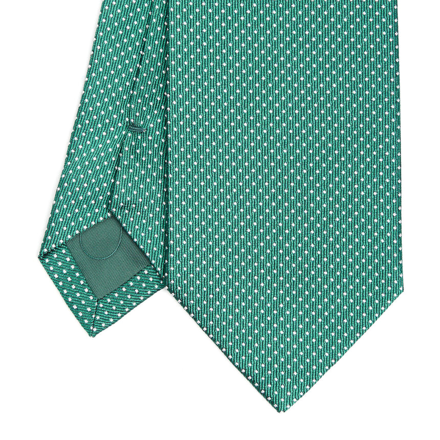 DARK GREEN CEREMONIAL JACQUARD SILK TIE