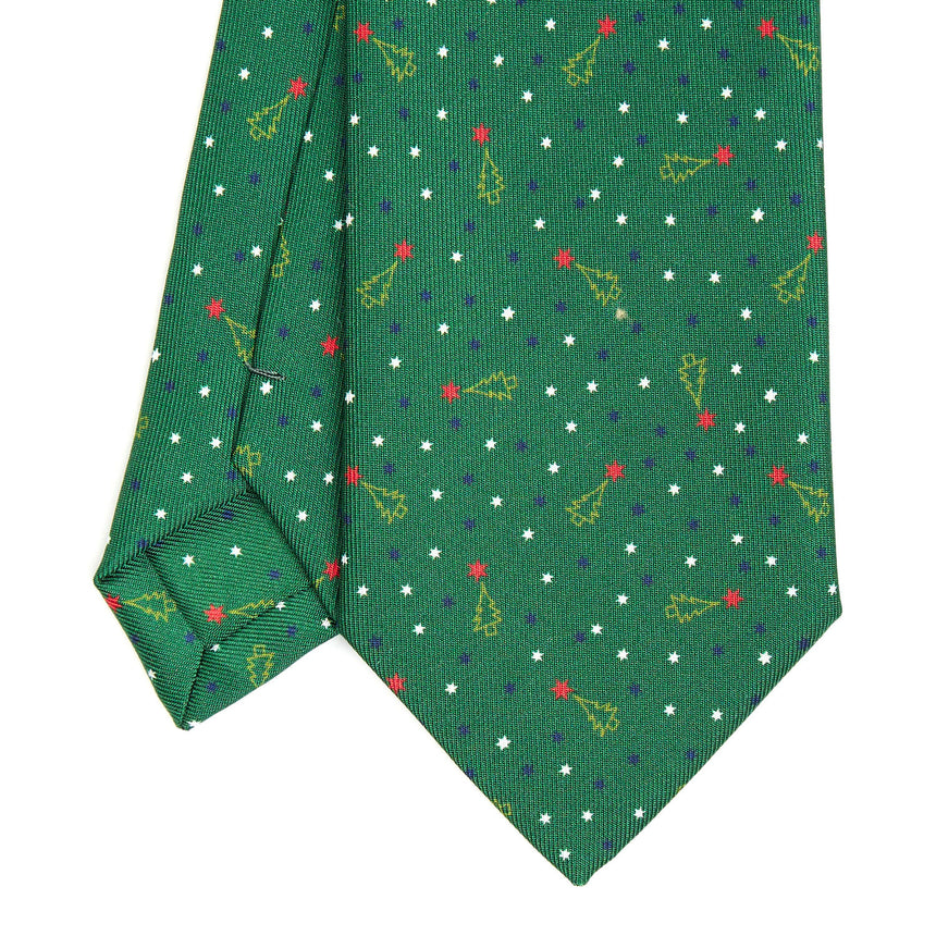 DARK GREEN SARTORIAL HOLIDAY SILK TIE
