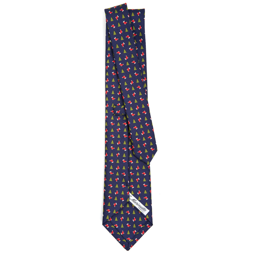 DARK BLUE SARTORIAL HOLIDAY SILK TIE