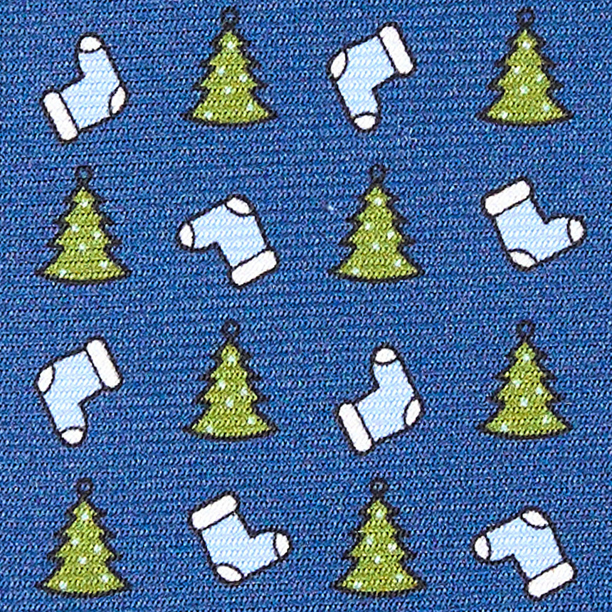 BLUE SARTORIAL HOLIDAY SILK TIE