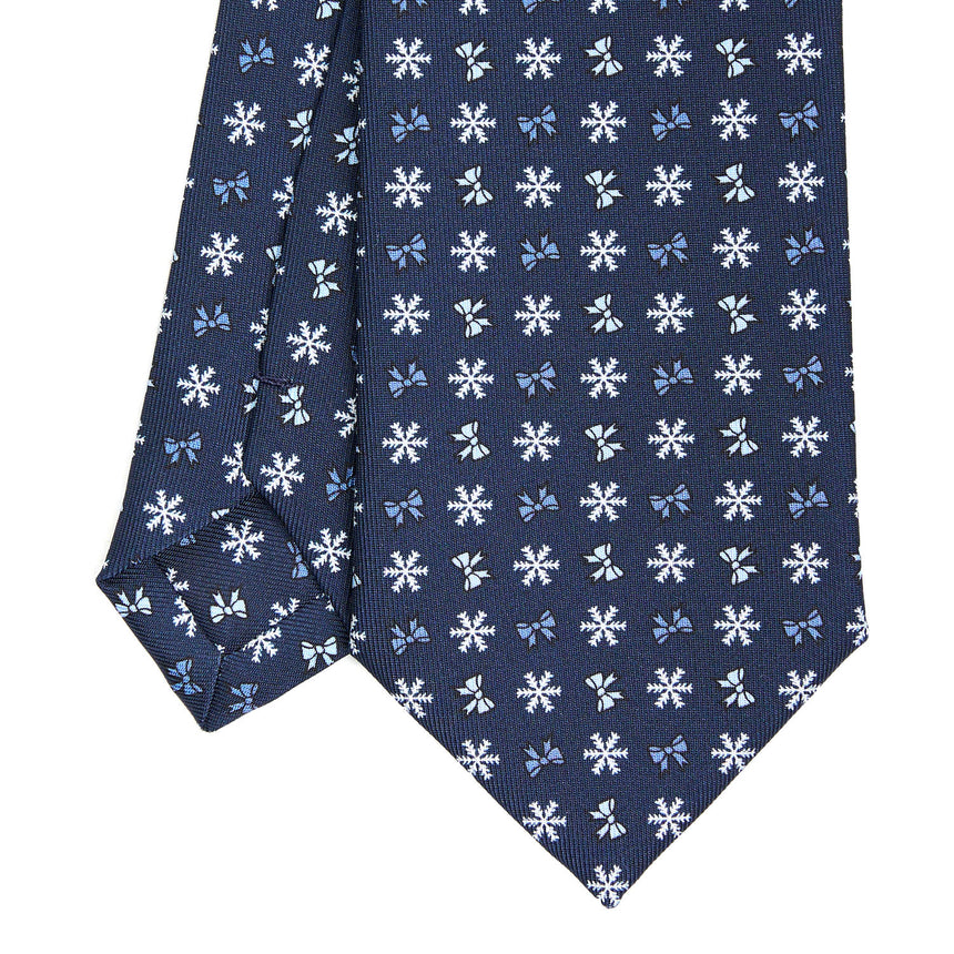 CRAVATTA SARTORIALE CLASSICA IN SETA BLU SCURO