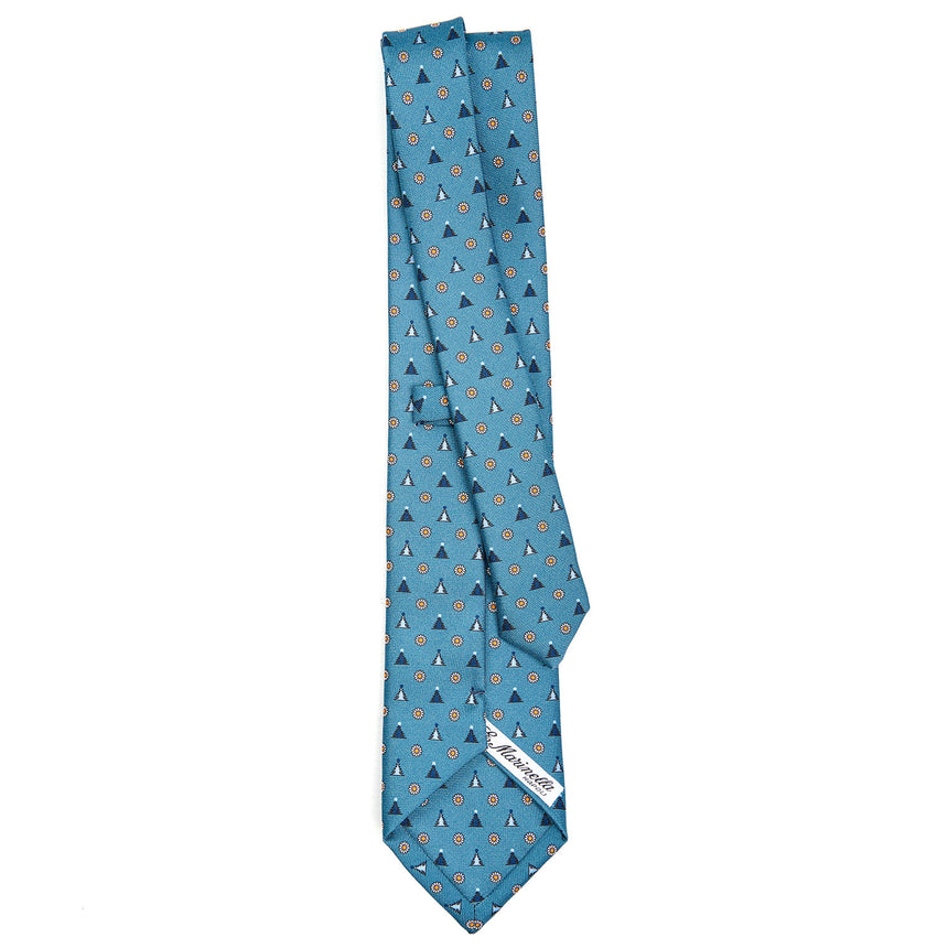 MID BLUE SARTORIAL HOLIDAY SILK TIE