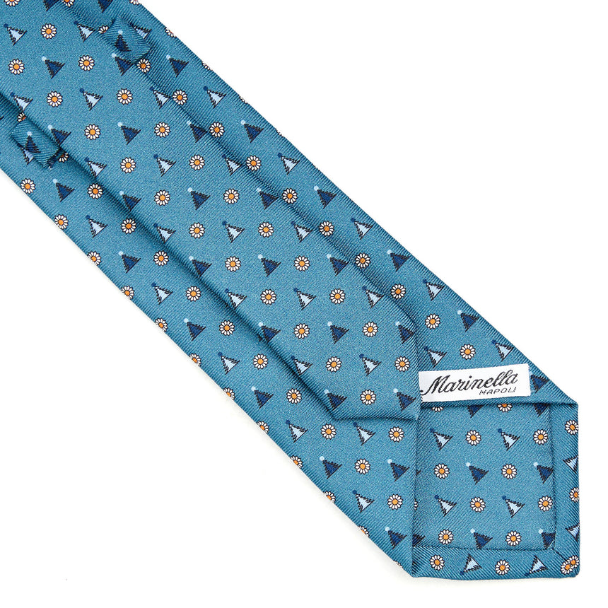 MID BLUE SARTORIAL HOLIDAY SILK TIE