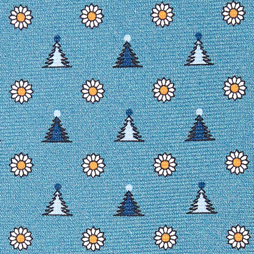 MID BLUE SARTORIAL HOLIDAY SILK TIE