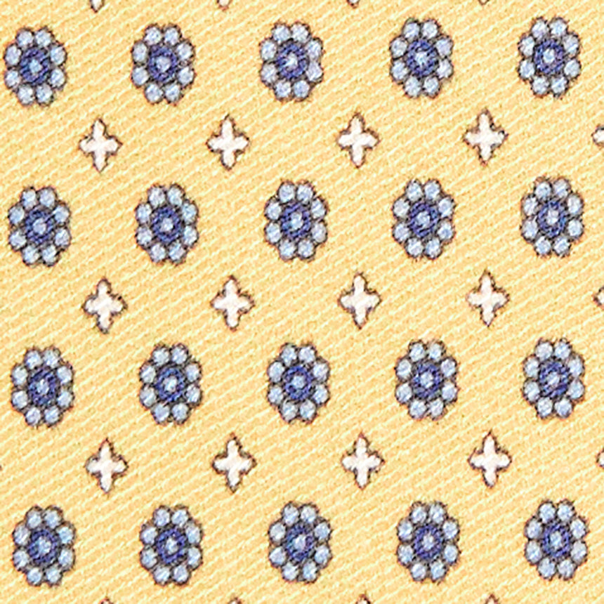 YELLOW SILK AND ORANGE FIBER TIE