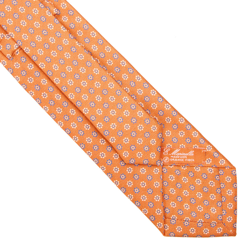 CRAVATTA IN SETA E ORANGE FIBER ARANCIONE