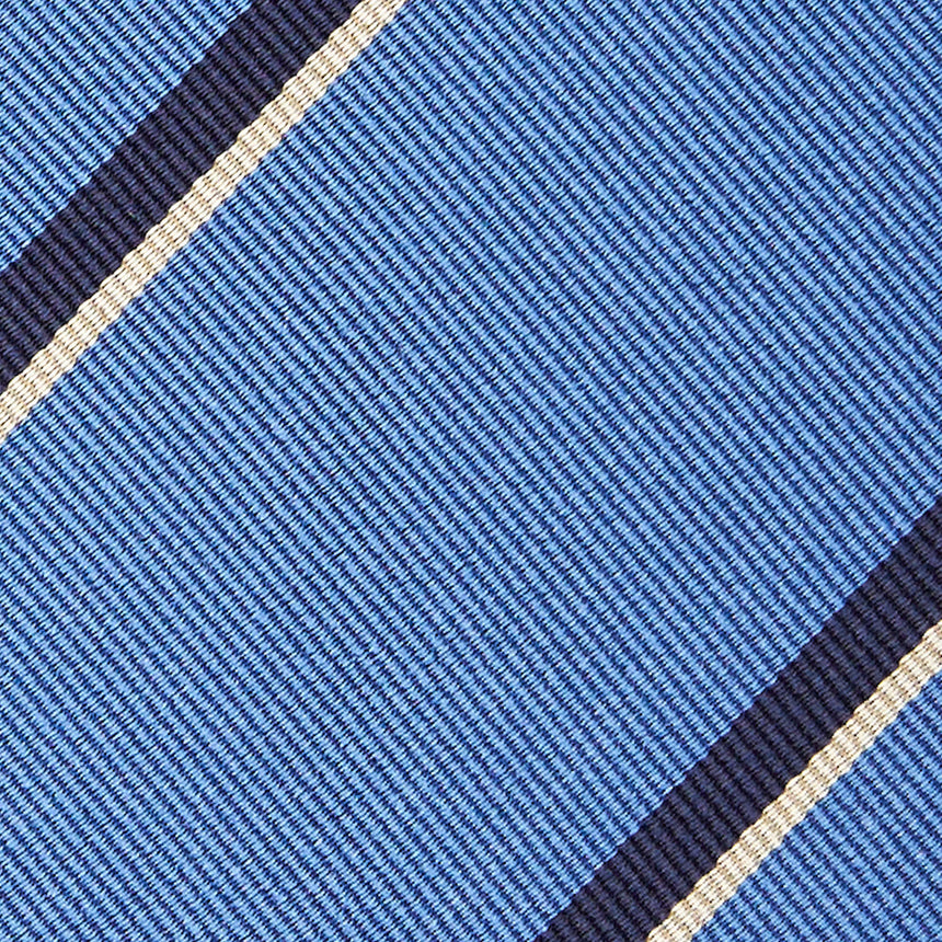 CRAVATTA REGIMENTAL IN SETA AZZURRO POLVERE