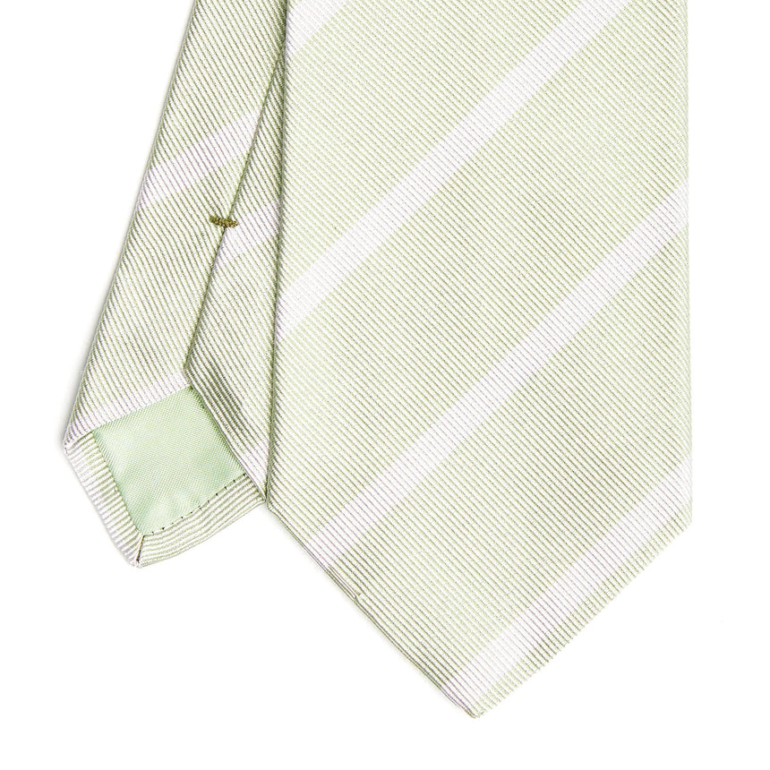 CRAVATTA REGIMENTAL IN SETA VERDE CHIARO