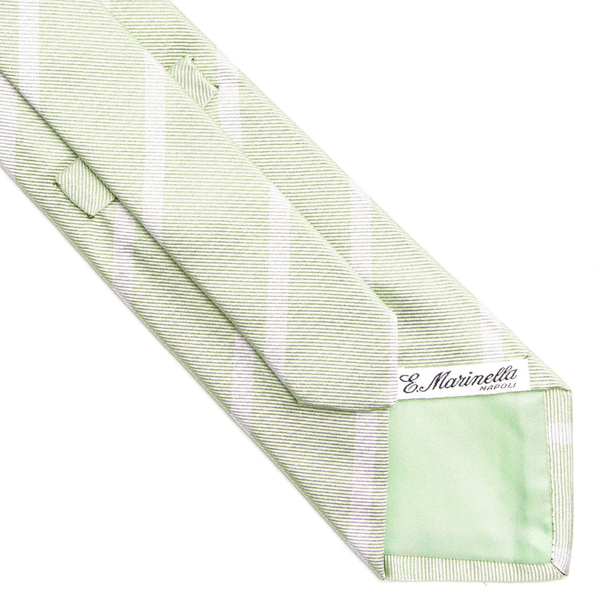 CRAVATTA REGIMENTAL IN SETA VERDE CHIARO