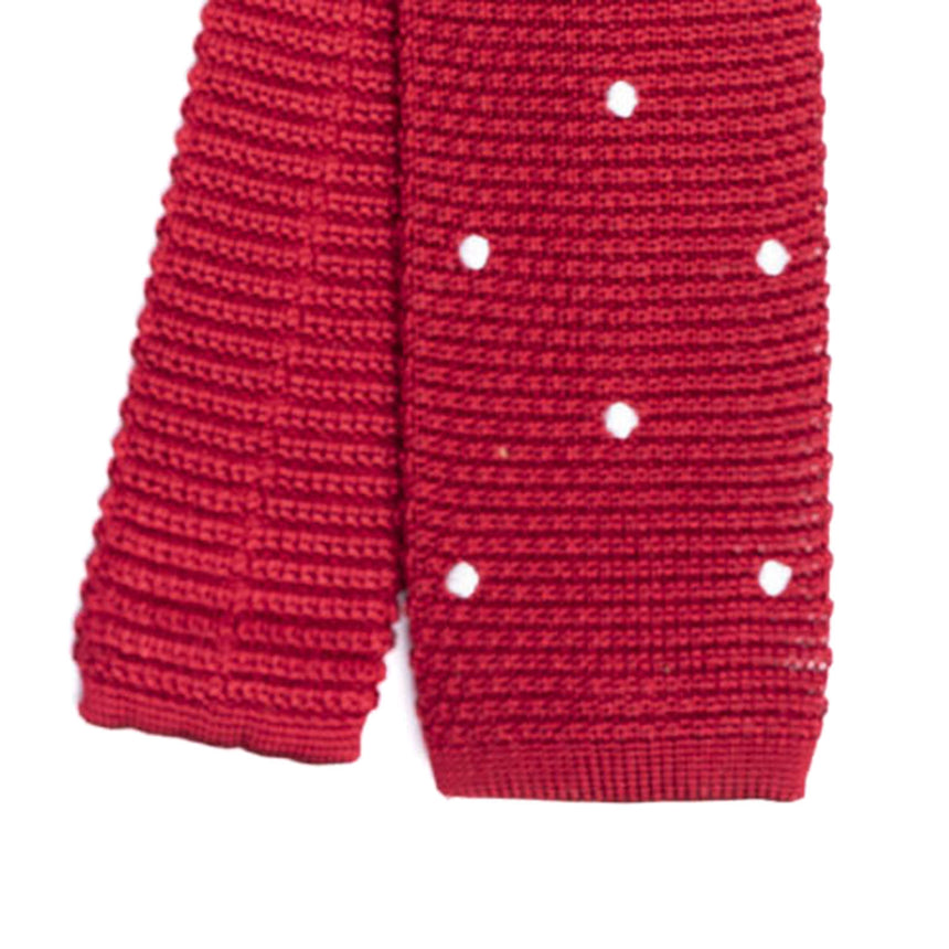 CRAVATTA TRICOT IN SETA BORDEAUX