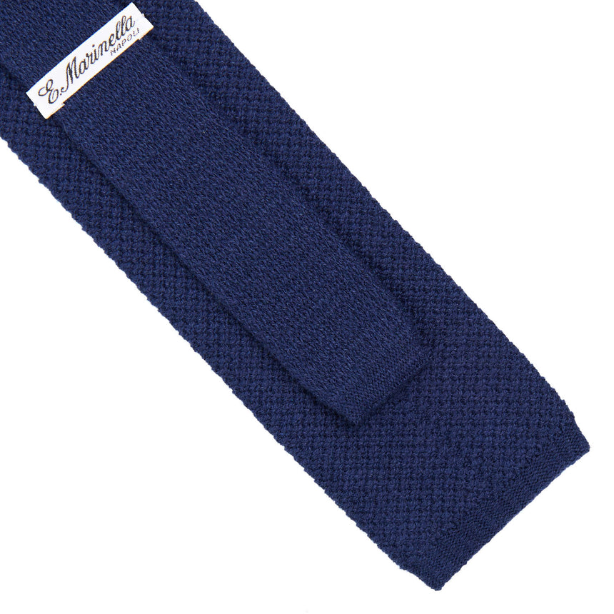 CRAVATTA TRICOT IN CASHMERE BLU SCURO