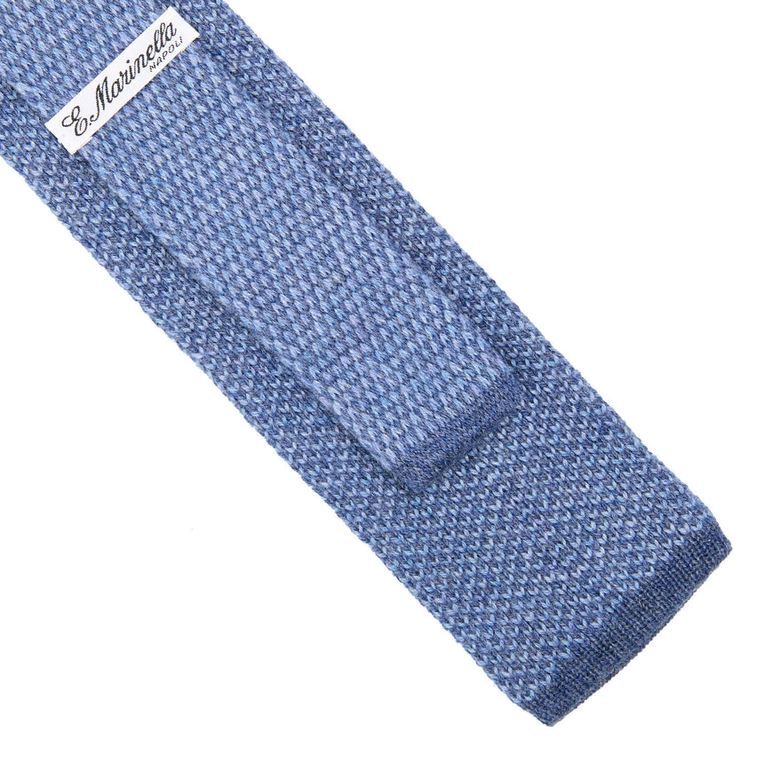 CRAVATTA TRICOT IN CASHMERE AZZURRO POLVERE