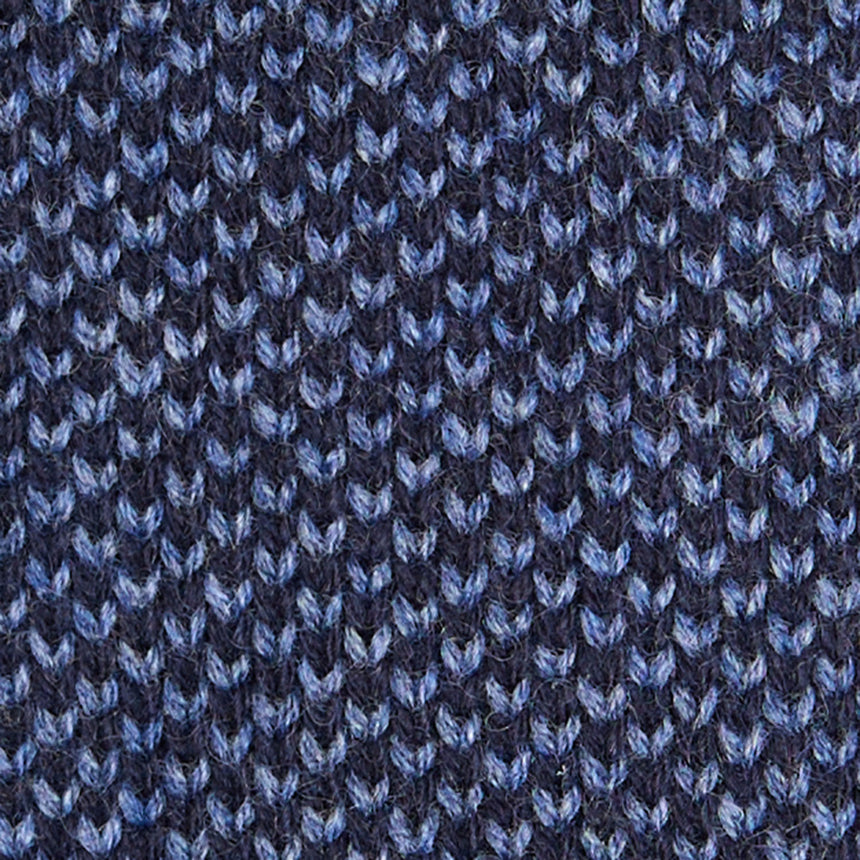 DARK BLUE CASHMERE KNITTED TIE