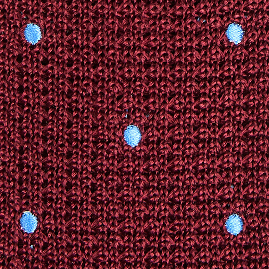 CRAVATTA TRICOT IN SETA BORDEAUX