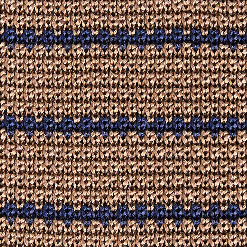 BEIGE SILK KNITTED TIE