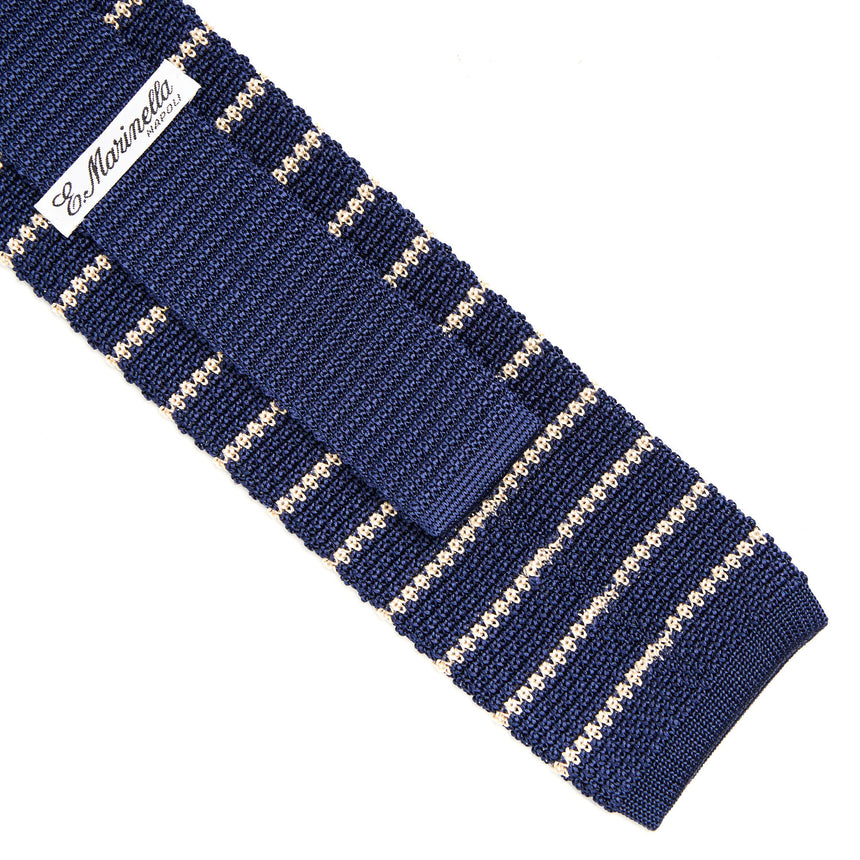 BLUE SILK KNITTED TIE