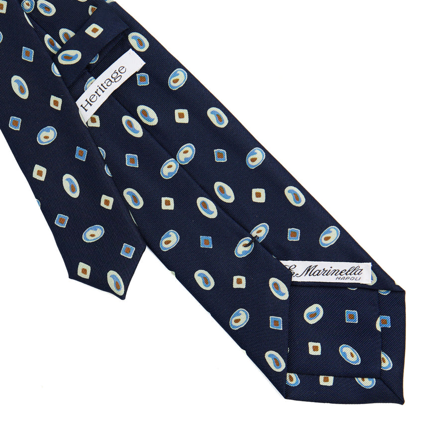 CRAVATTA IN SETA BLU SCURO