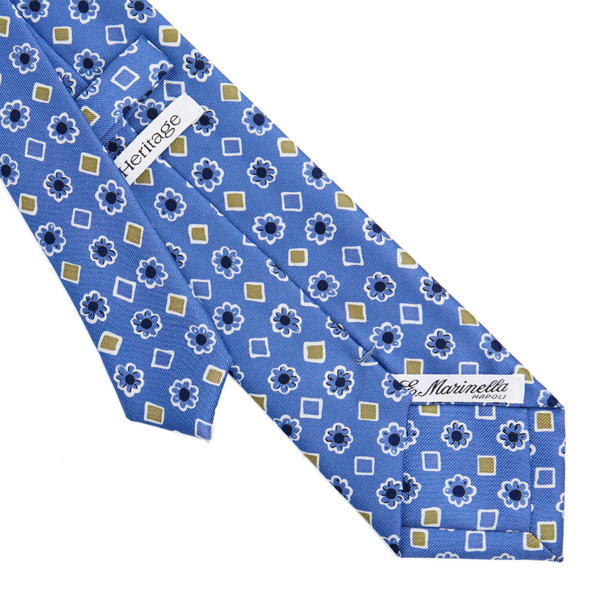 CRAVATTA IN SETA AZZURRO POLVERE