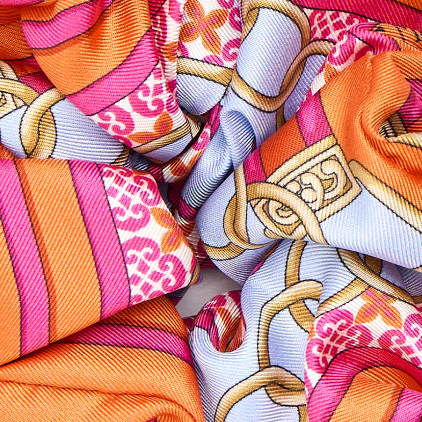 ORANGE SILK SCRUNCHIE