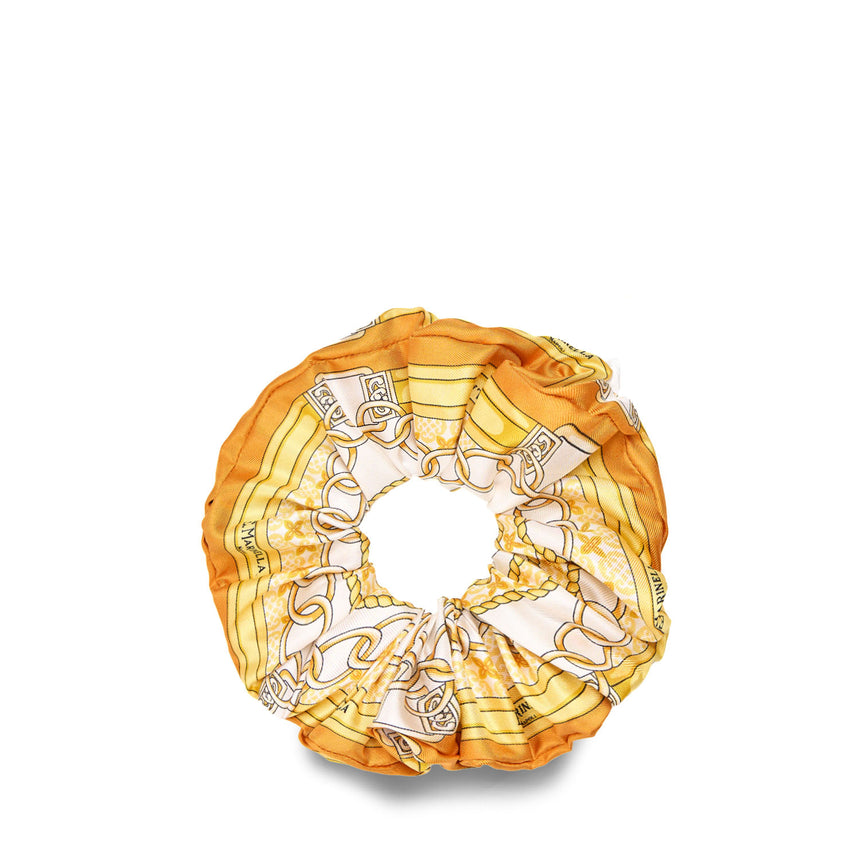 YELLOW SILK SCRUNCHIE