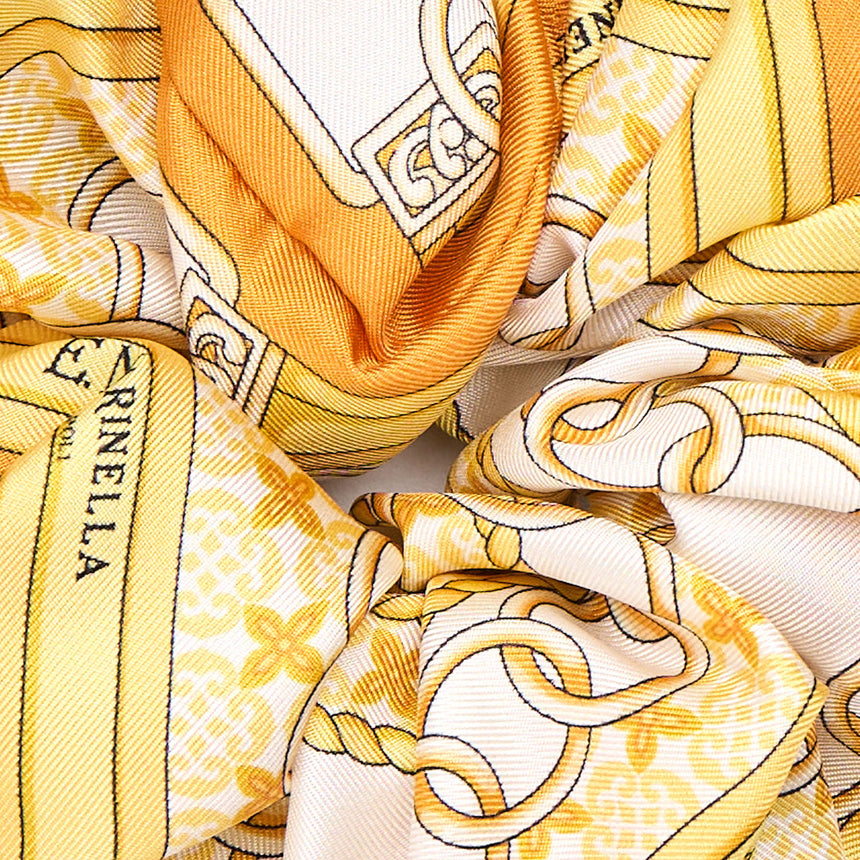 YELLOW SILK SCRUNCHIE
