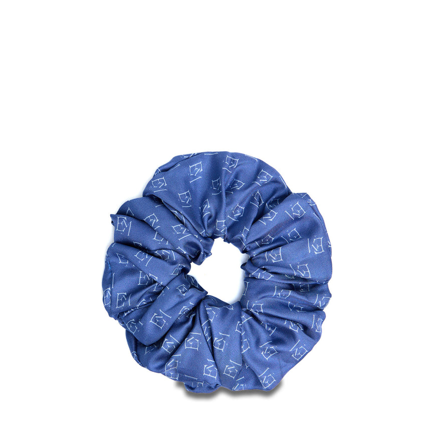 BLUE SILK SCRUNCHIE