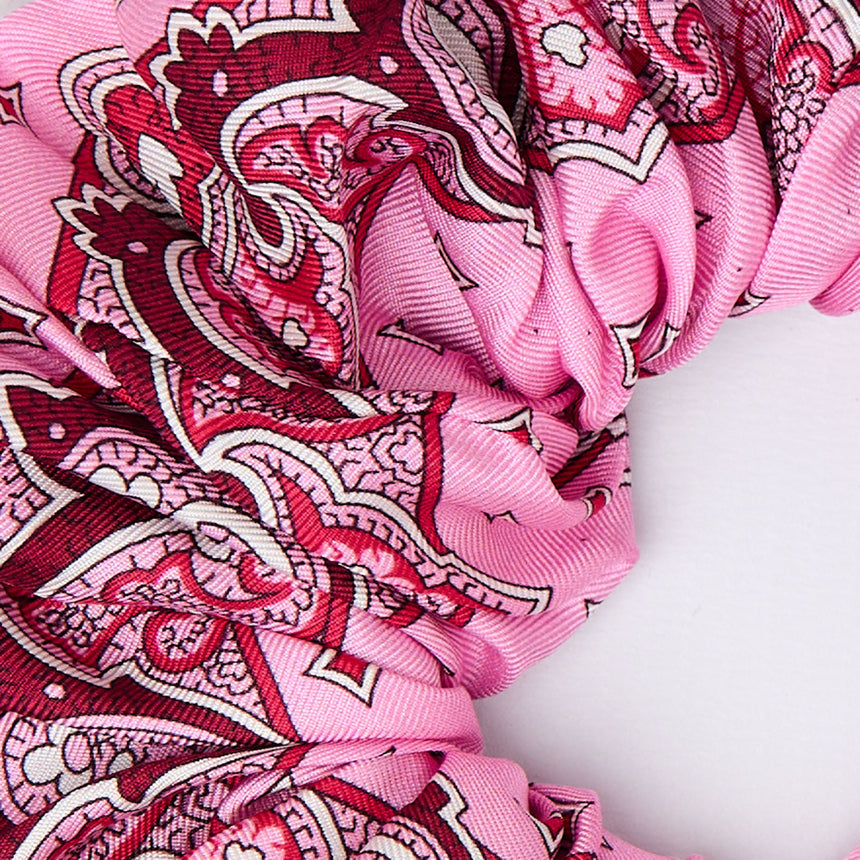 PINK SILK SCRUNCHIE