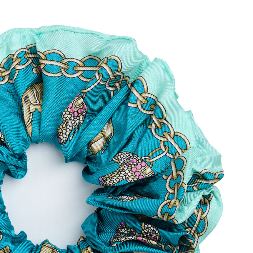 LIGHT BLUE SILK SCRUNCHIE