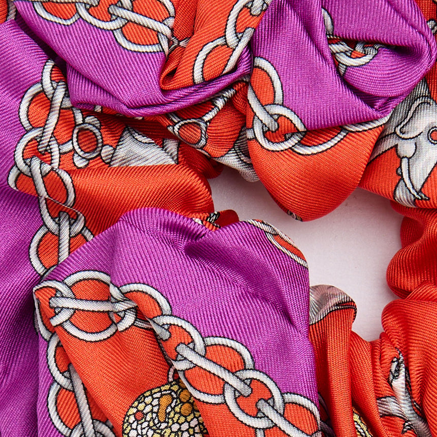 FUCHSIA SILK SCRUNCHIE