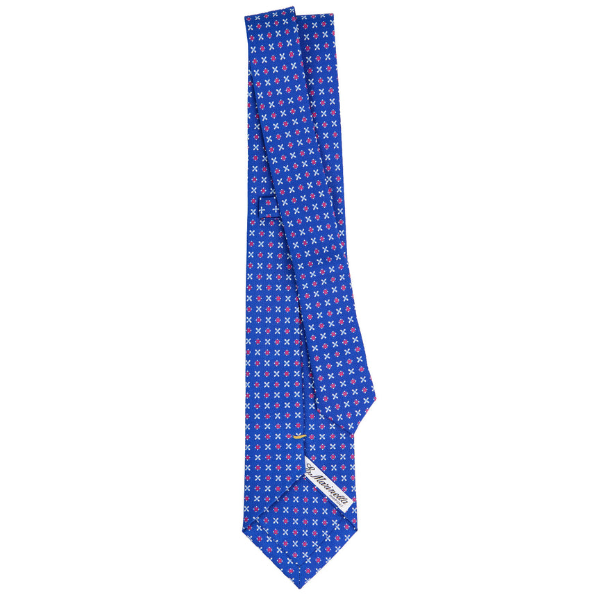 CRAVATTA EXTRA LONG IN SETA STAMPATA BLUETTE
