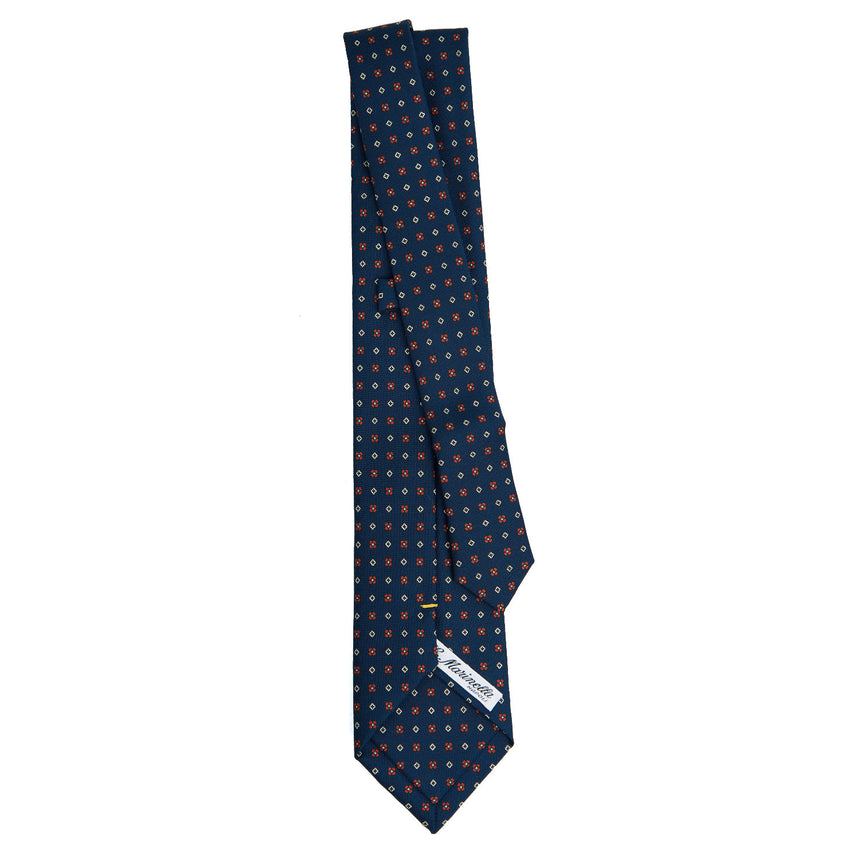 dark_blue_extra_long_sartorial_silk_tie_small_flower_pattern_full_back_view