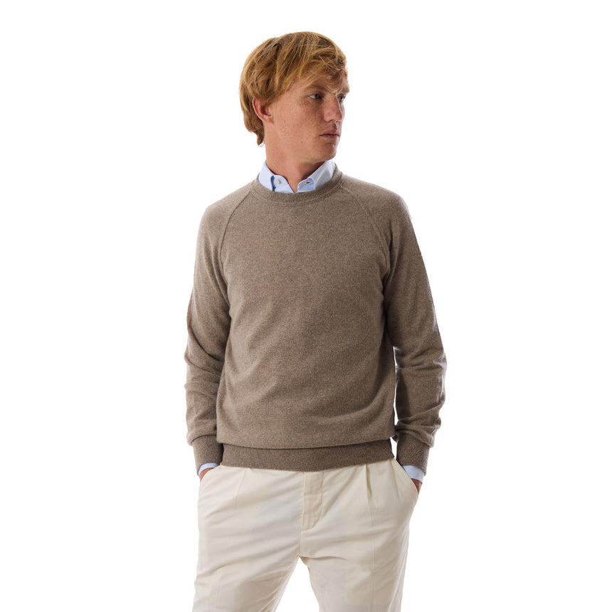 GIROCOLLO TAGLIO FELPA BEIGE