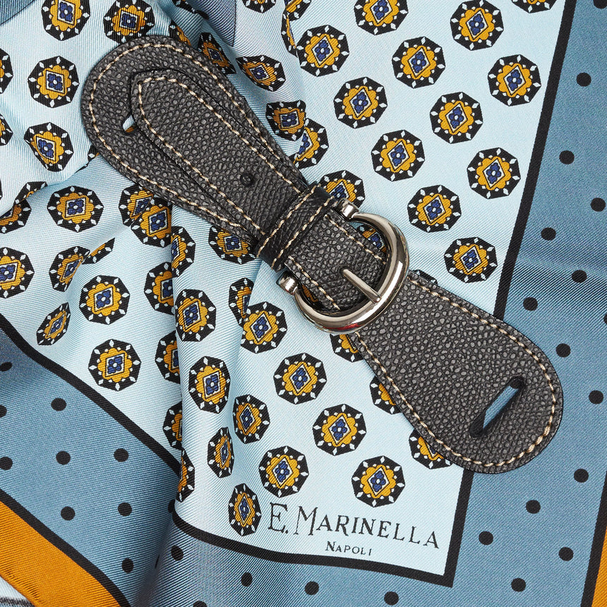 FERMAFOULARD IN PELLE NERO