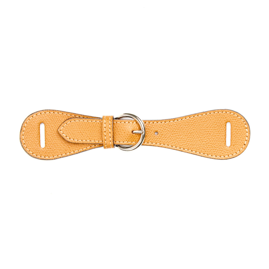 YELLOW LEATHER SCARF-BUCKLE