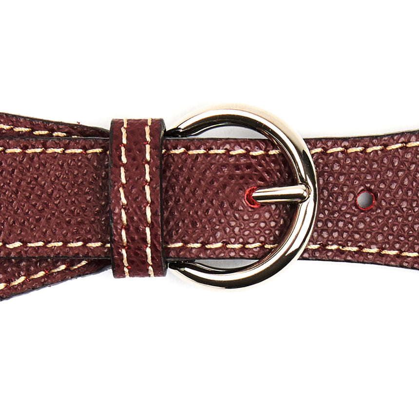 FERMAFOULARD IN PELLE BORDEAUX