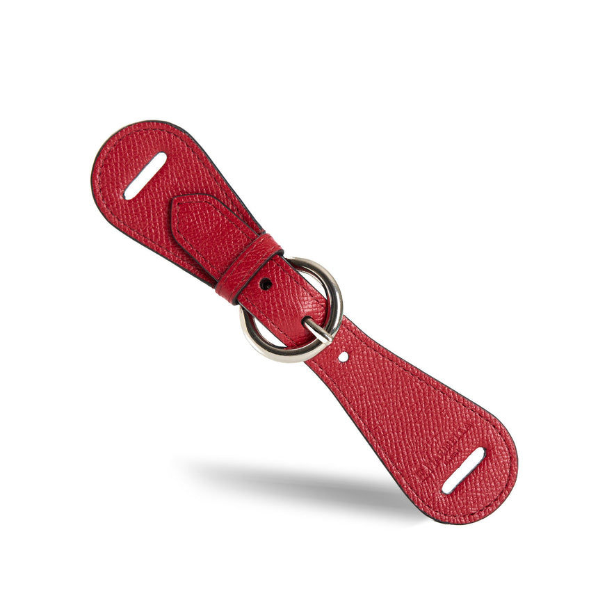 BURGUNDY LEATHER SCARF-BUCKLE