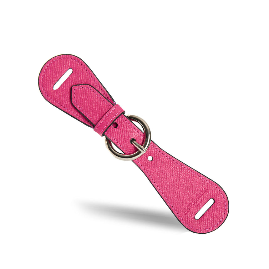FUCHSIA LEATHER SCARF-BUCKLE