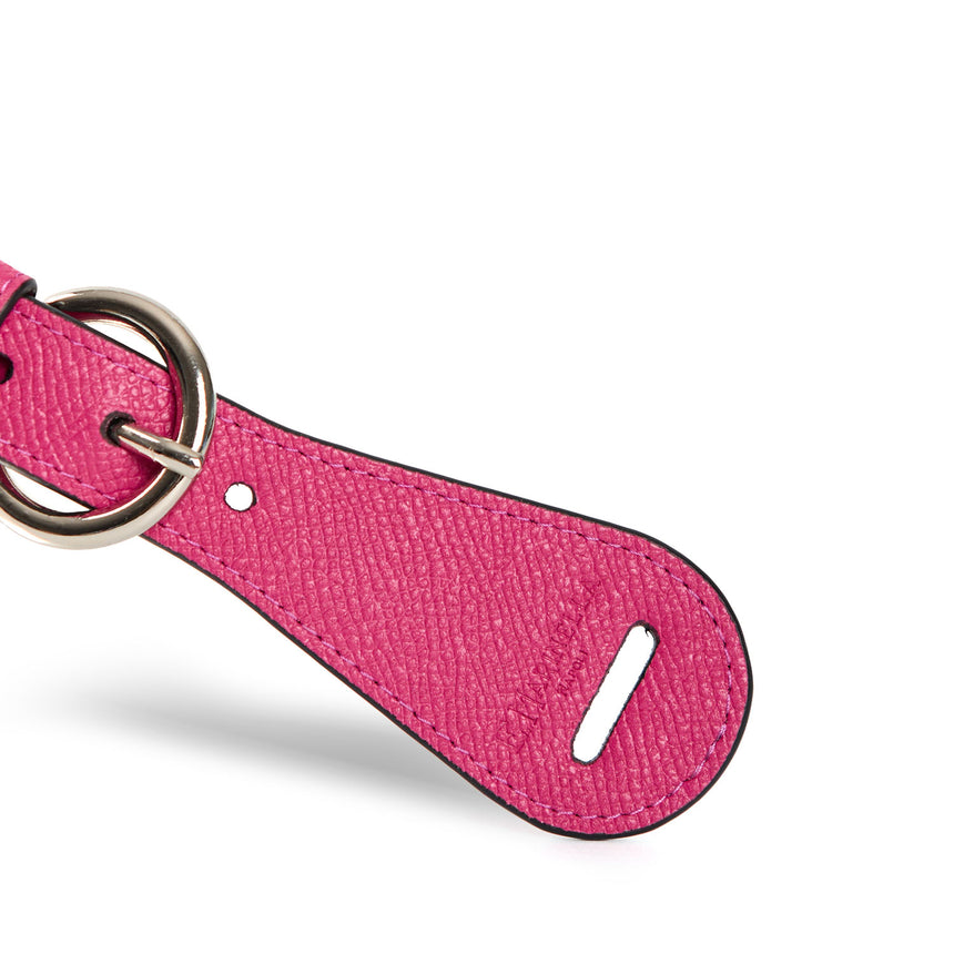 FUCHSIA LEATHER SCARF-BUCKLE